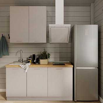 Кухонный гарнитур для дачи 242x160x60 см, ЛДСП, цвет Кашемир, 5 секций