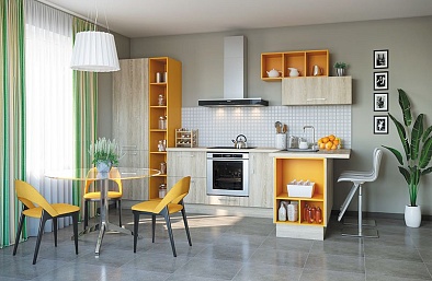 Дизайн кухни 9 кв. метров: фото интерьеров