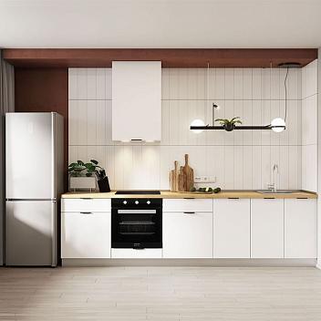 Кухонный гарнитур 86x305x60 см, ЛДСП, цвет Белый перламутр, 5 секций